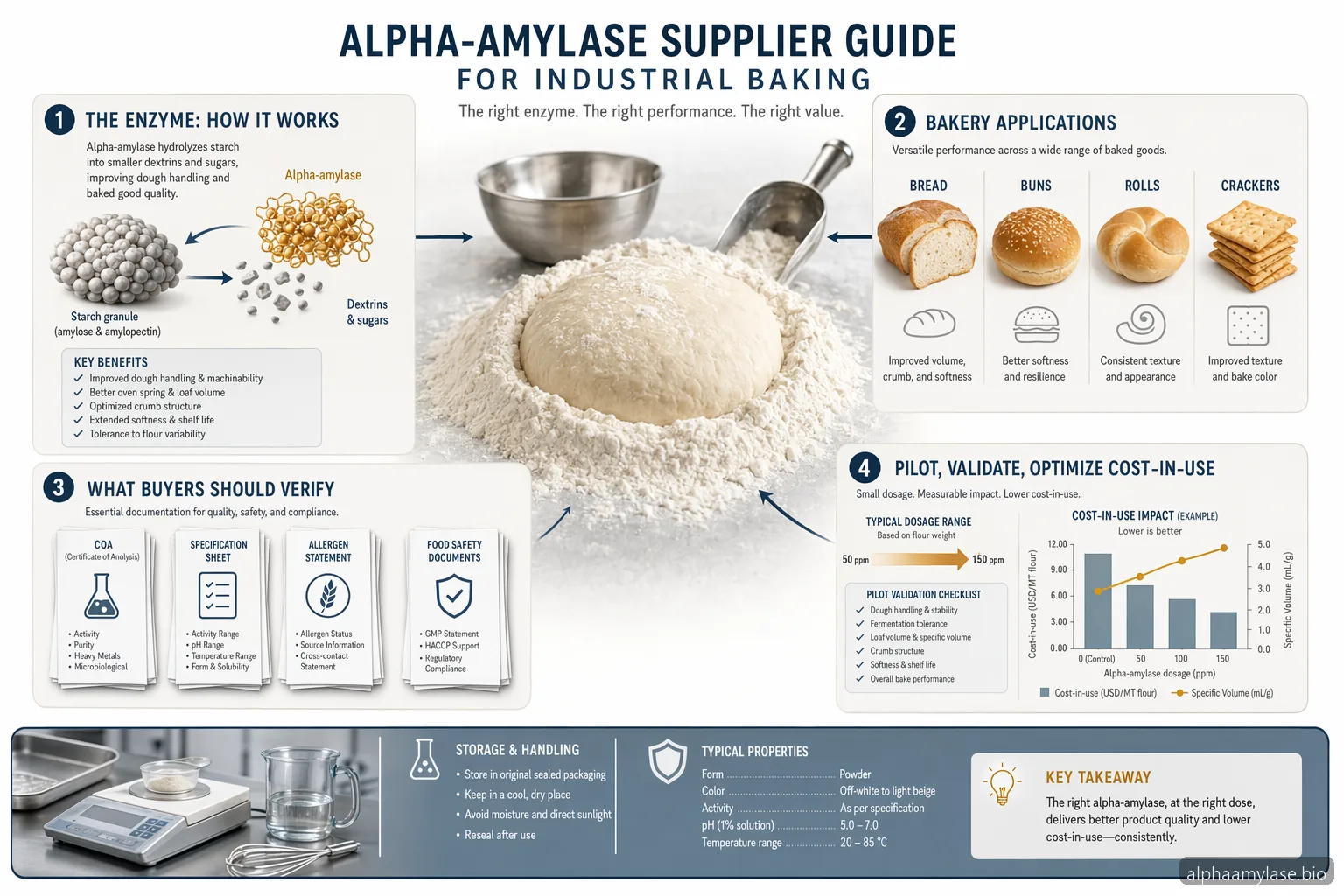 Alpha-Amylase Supplier Guide for Industrial Baking — at-a-glance summary
